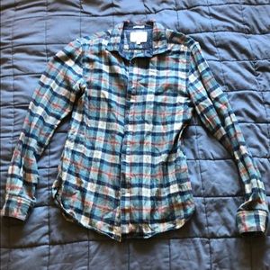 Button-up Flannel Shirt - Plaid